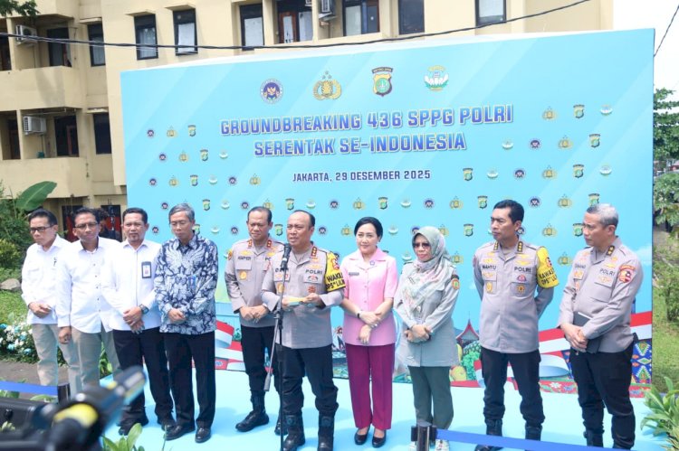 Wakapolri Pimpin Groundbreaking 436 SPPG Serentak Dukung Program Makan Bergizi Gratis