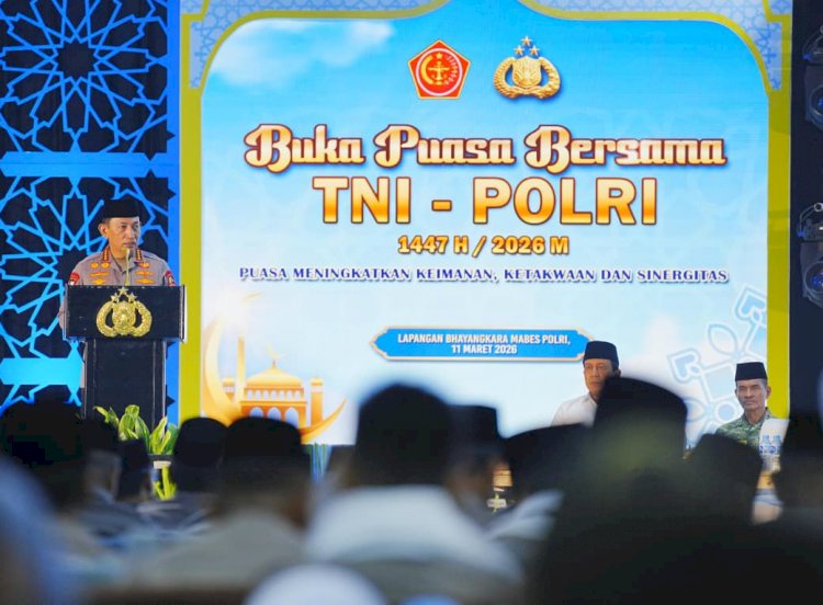 Buka Puasa Bersama TNI-Polri, Kapolri Tegaskan Sukseskan Program Presiden